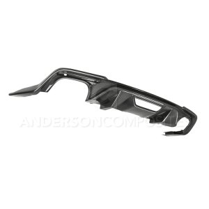Ford Mustang Rear Diffuser - Anderson Composites - Type-OE Quad Tip - Carbon Fiber - `18-`20